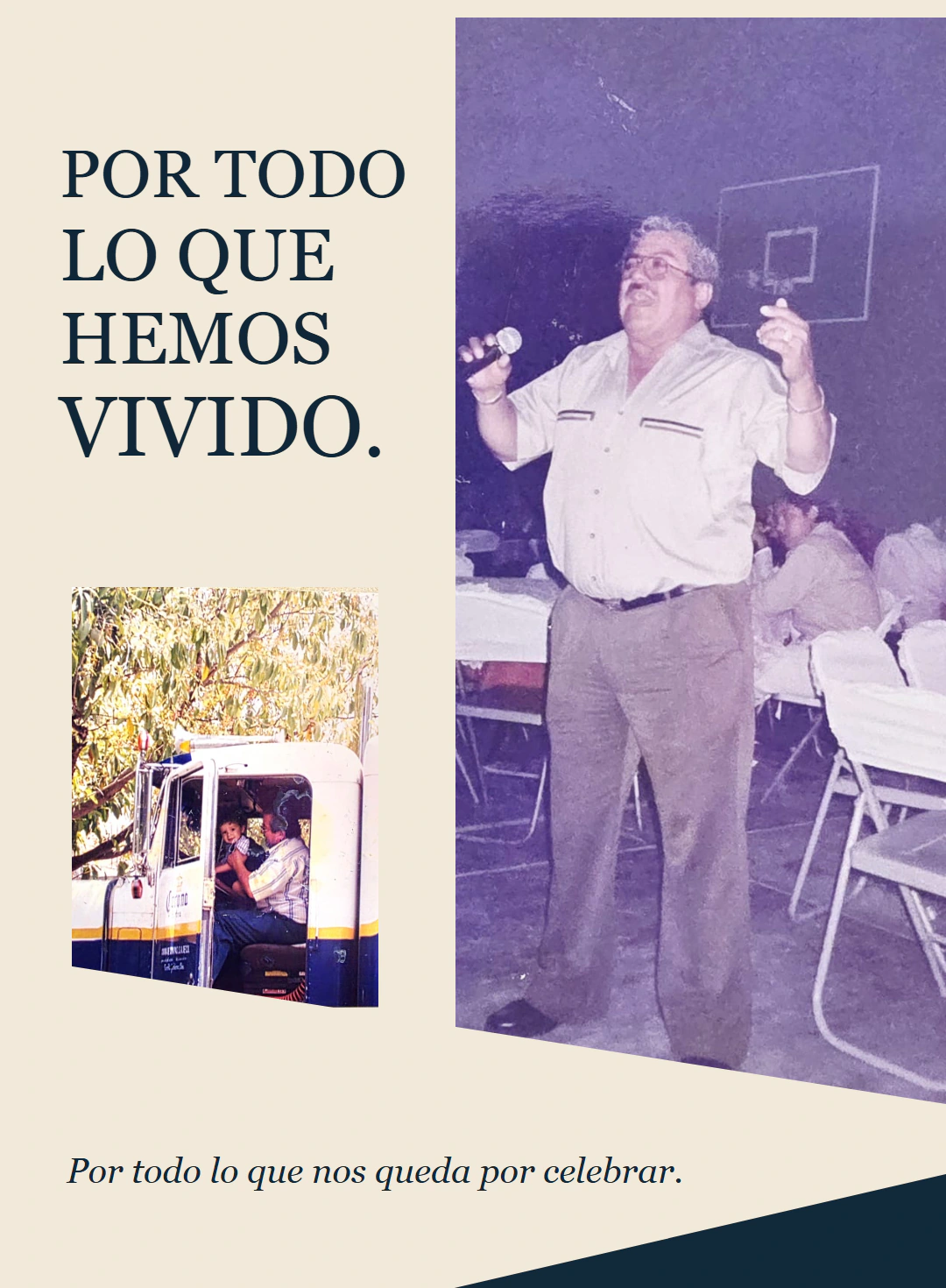 Por todo lo que hemos vivido. Fotografías de Alfredo en la celebración y con su familia. Por todo lo que nos queda por celebrar.